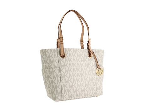 michael michael kors mk logo east west signature tote vanilla